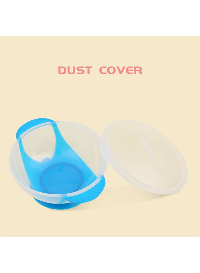 Temperature Sensing Baby Feeding Bowl With Spoon  - Blue/Clear - Image 2